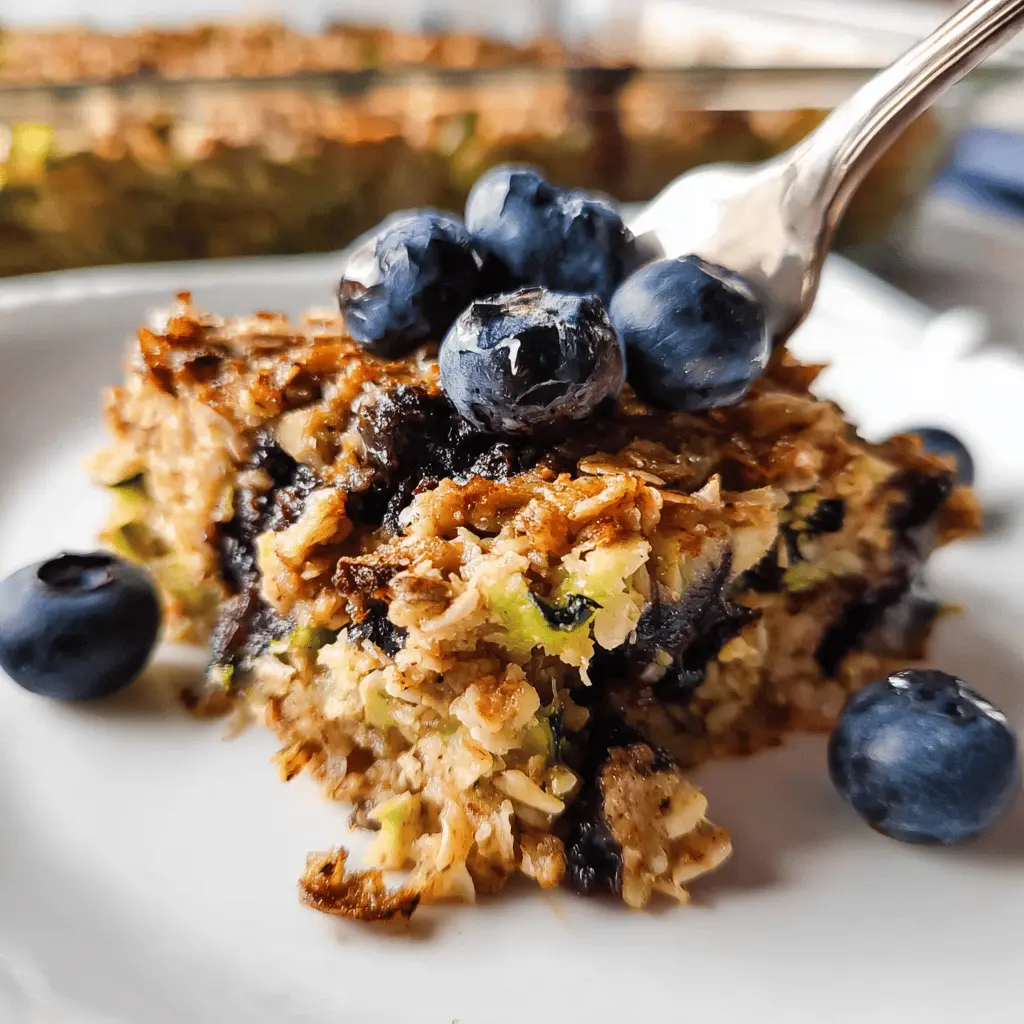 Healthy Zucchini Blueberry Baked Oatmeal Recipe