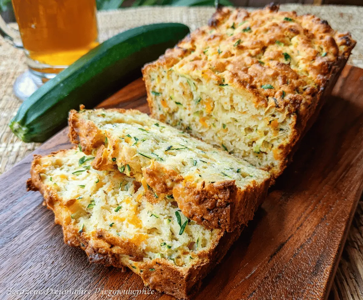 Easy Zucchini Cheddar Herb Beer Bread Recipe
