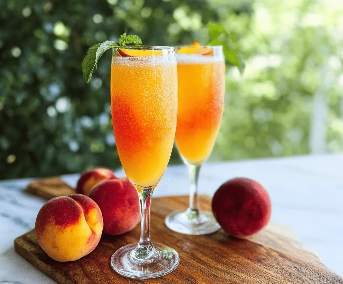 Easy Peach Bellini Recipe for Summer Sipping