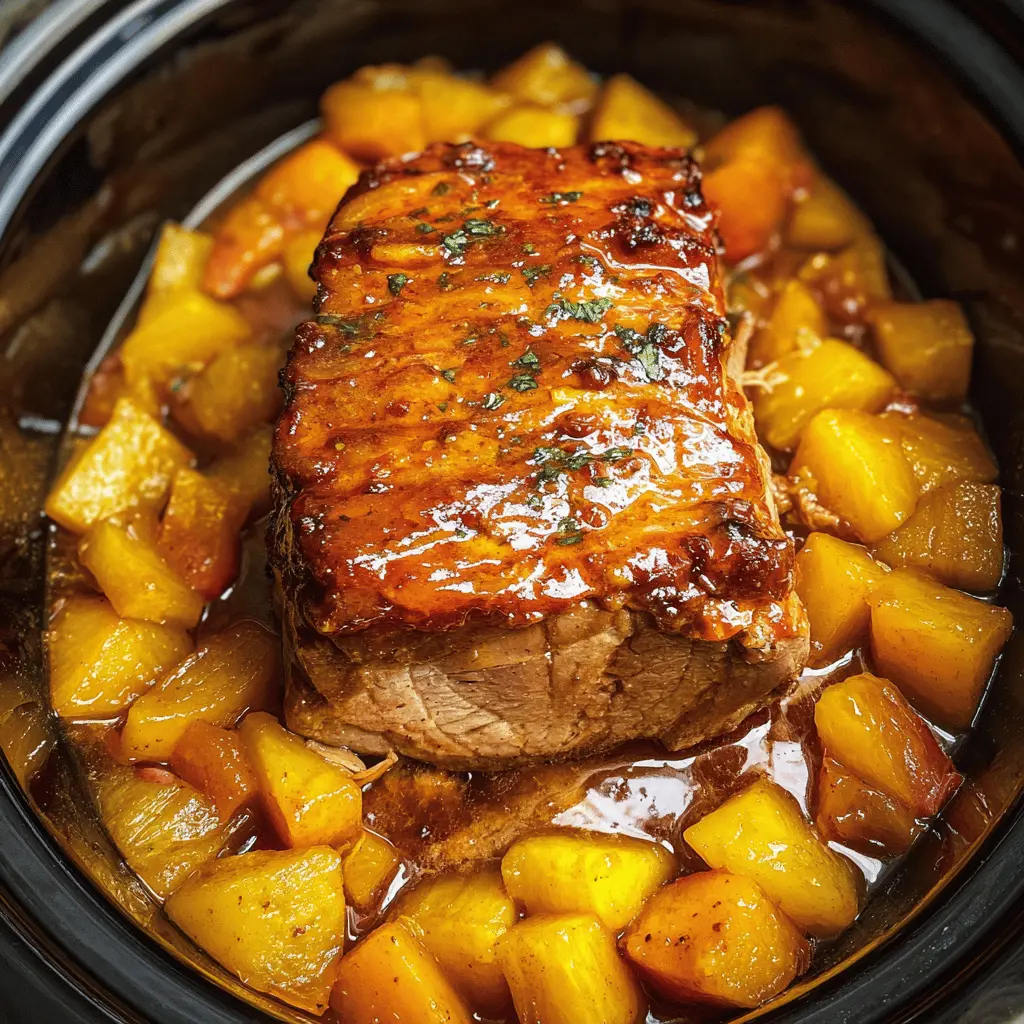 Easy Slow Cooker Pineapple Pork Loin Recipe