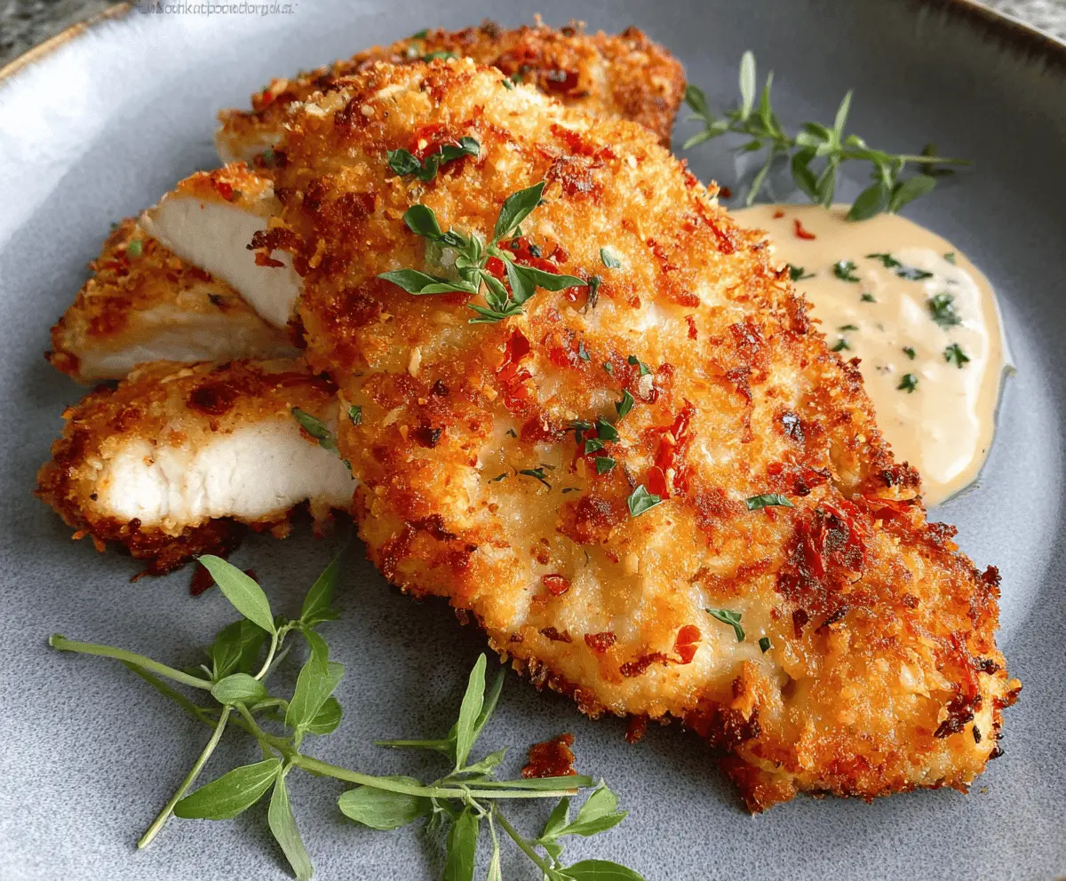 Crispy Air Fryer Parmesan Chicken with Mayo