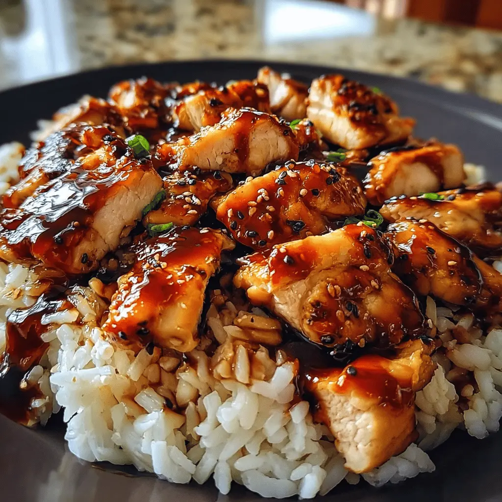 Easy Honey BBQ Chicken Rice Bowl Recipe