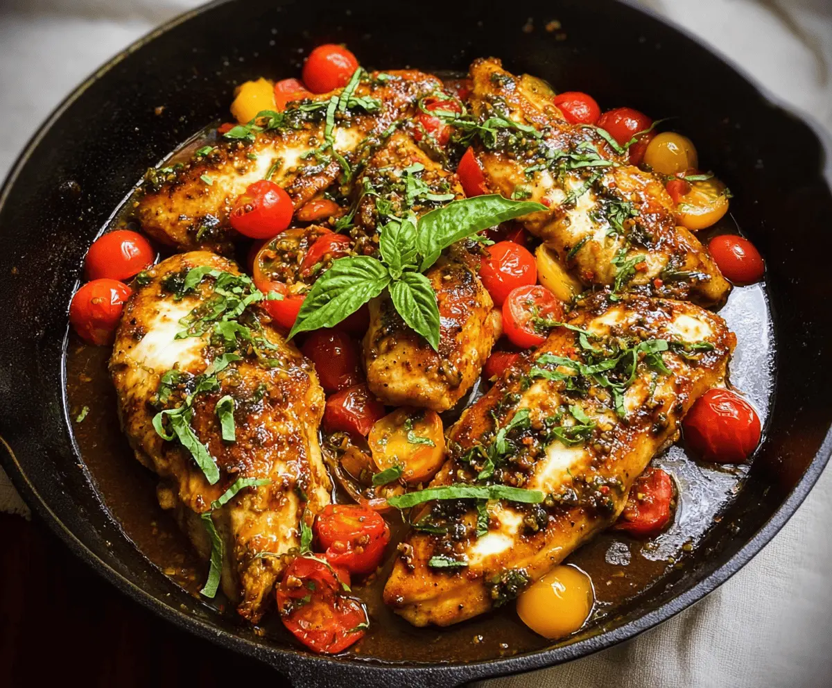 Easy One Pan Balsamic Chicken Dinner