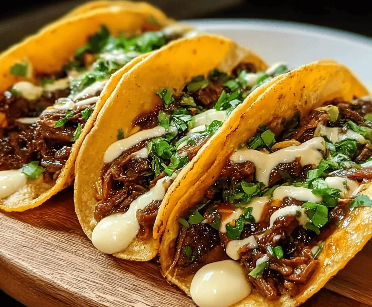Garlic Butter Honey BBQ Beef Tacos Recipe