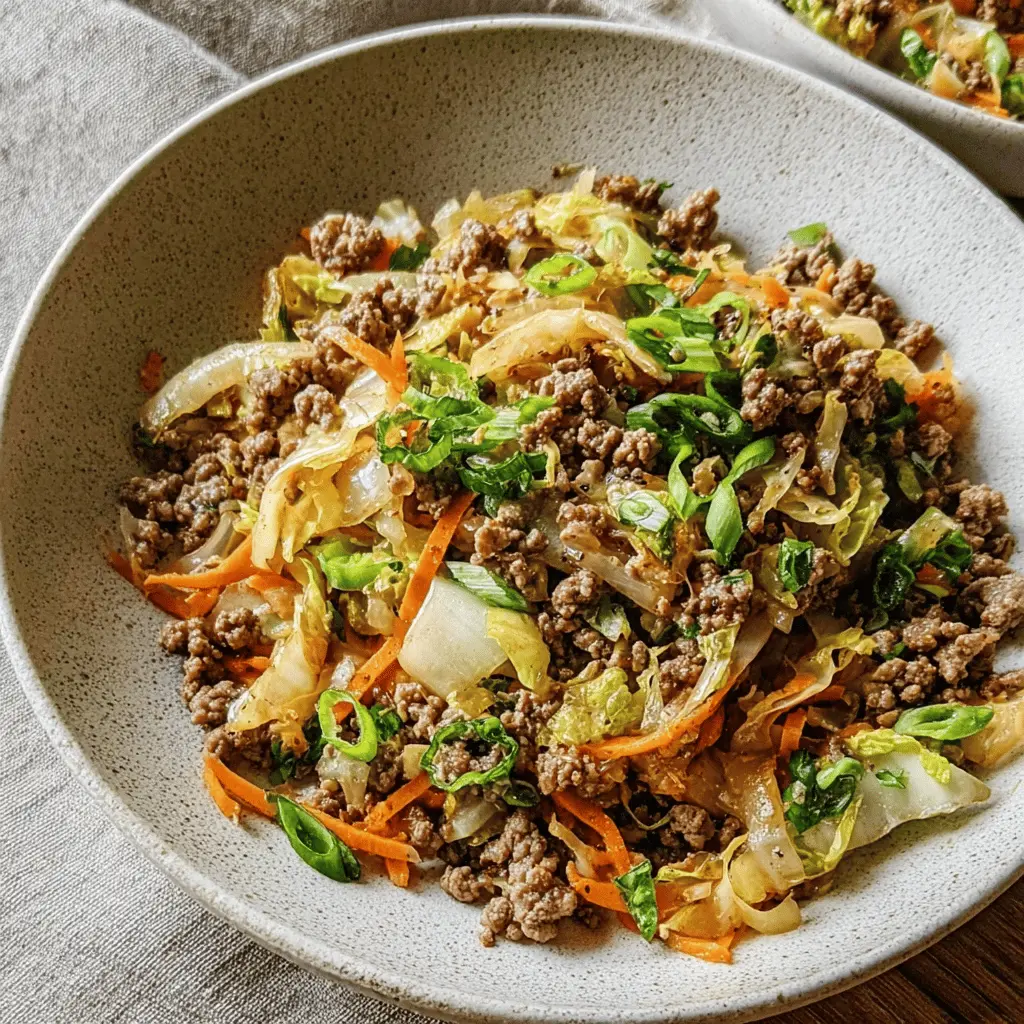 Easy Low-Carb Mongolian Beef and Cabbage Recipe