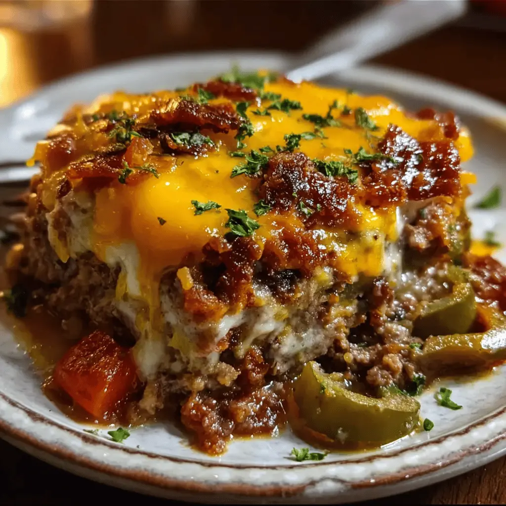 Cheesy Loaded Meatloaf Casserole with Veggies