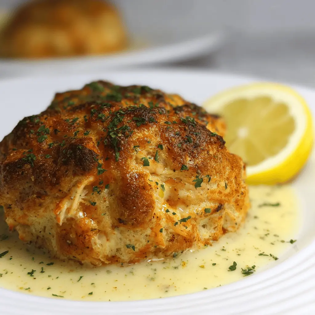Crab Stuffed Cheddar Bay Biscuits with Lemon Butter