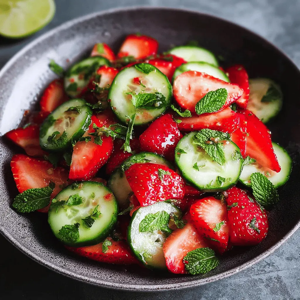 Fresh Cucumber Strawberry Salad Recipe