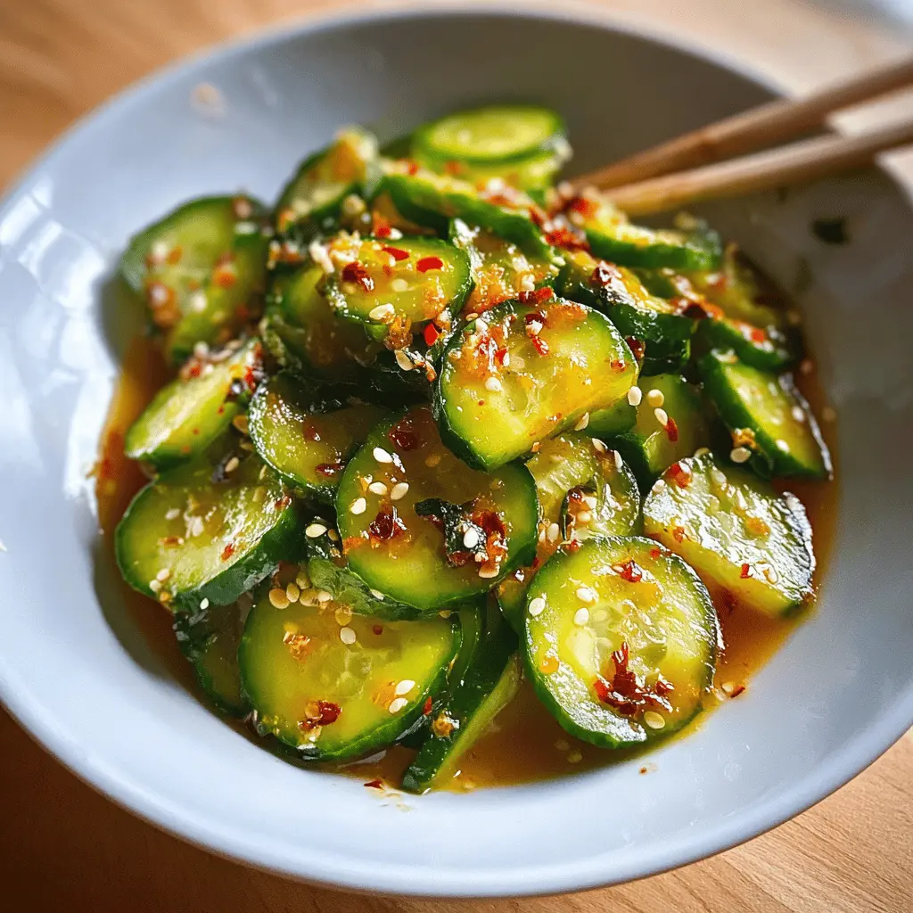 Easy Asian Cucumber Salad with Tangy Dressing