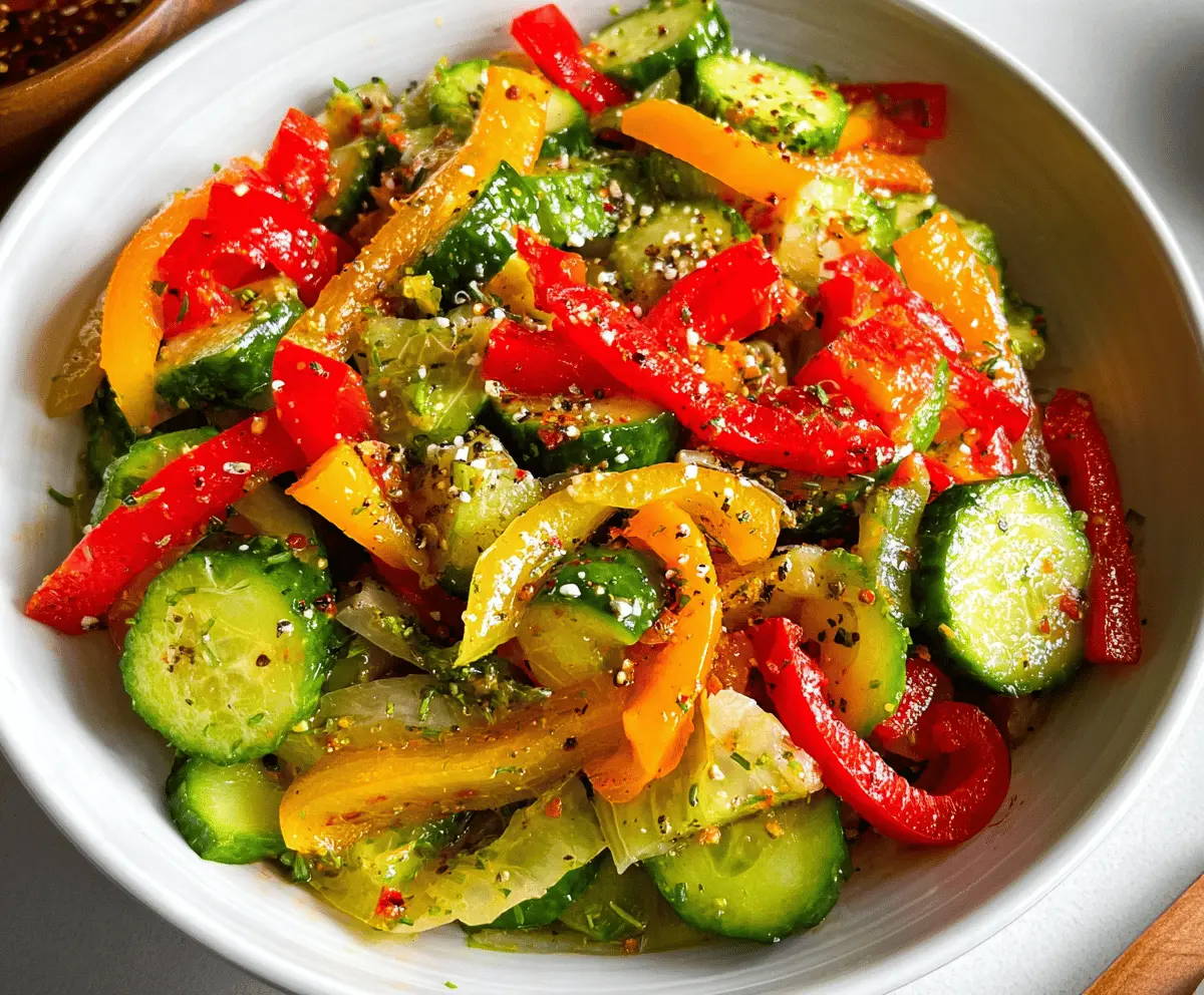 Fresh Cucumber and Sweet Pepper Salad Recipe