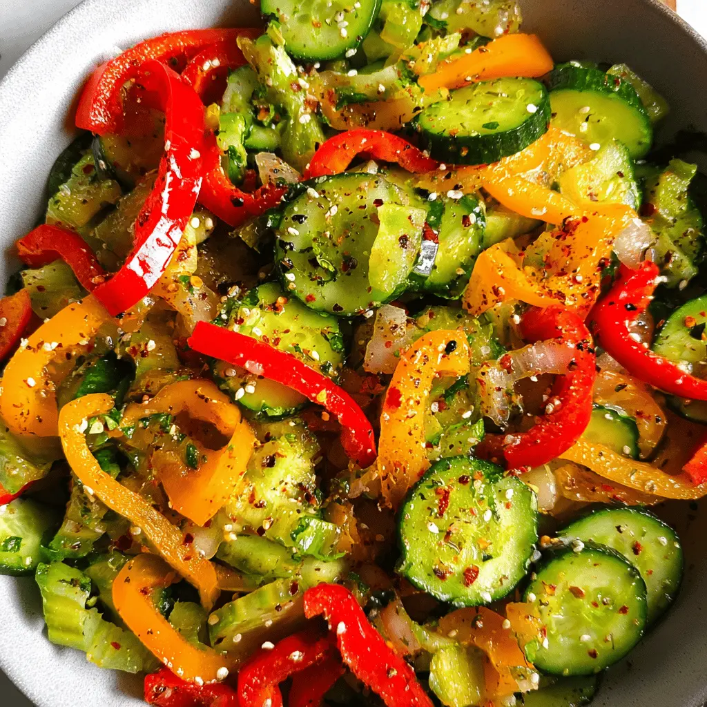 Refreshing Cucumber and Sweet Pepper Salad Recipe