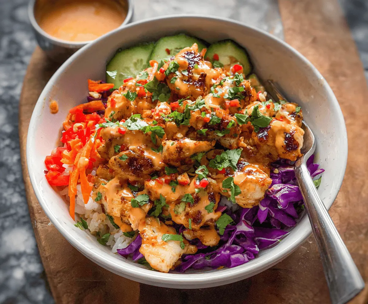 Easy Bang Bang Chicken Bowl Recipe