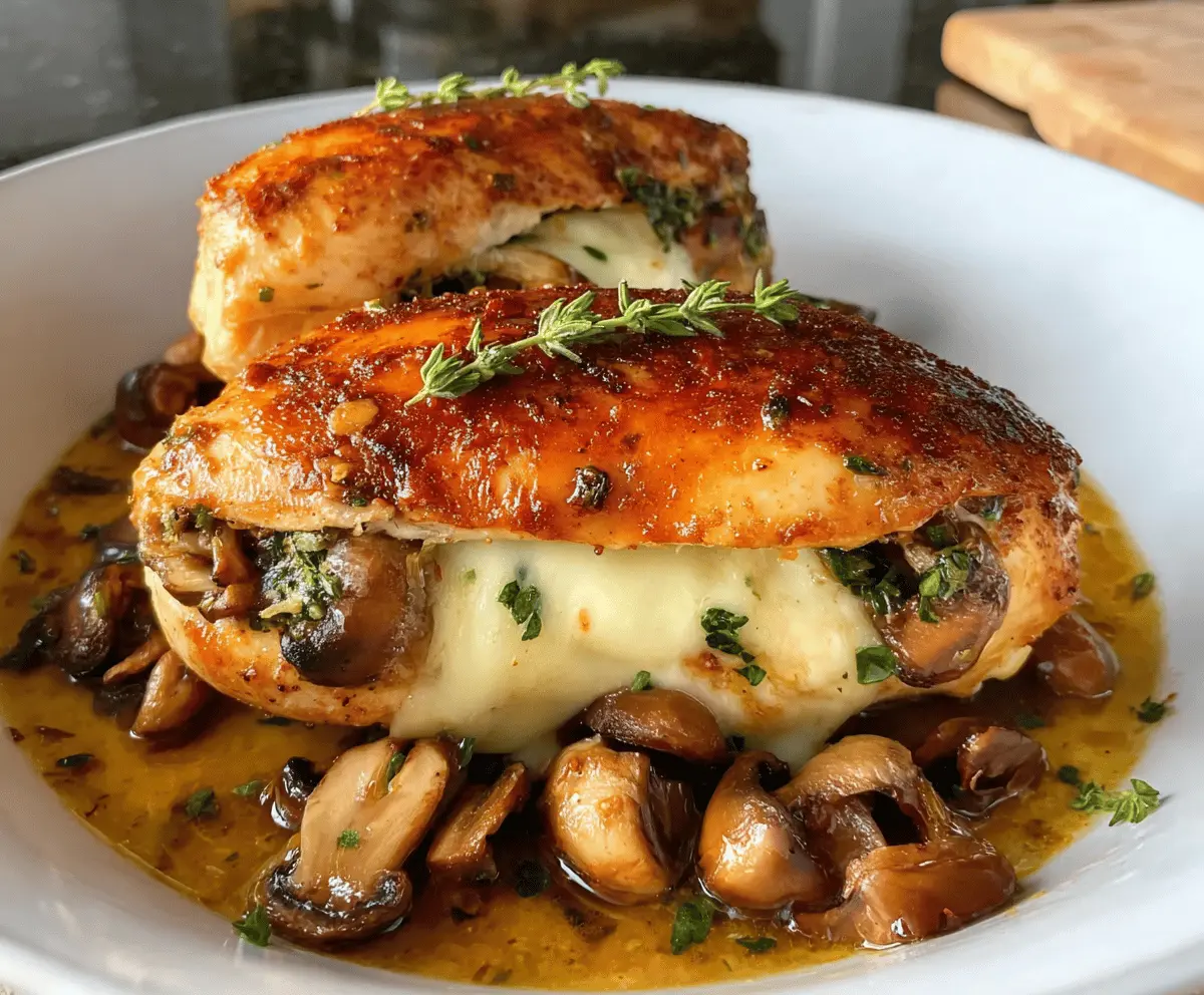Easy Mushroom Stuffed Chicken Breast Recipe