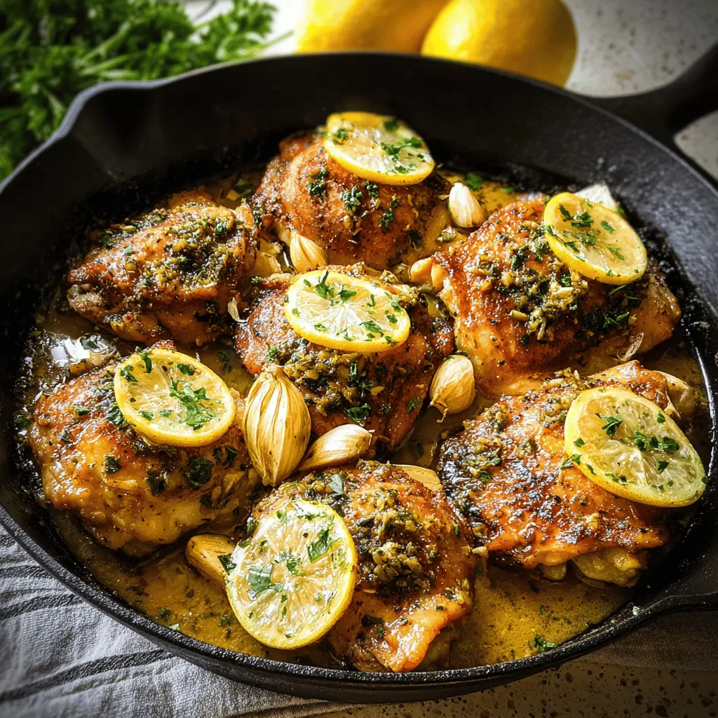 Easy Garlic Lemon Chicken Thighs Recipe