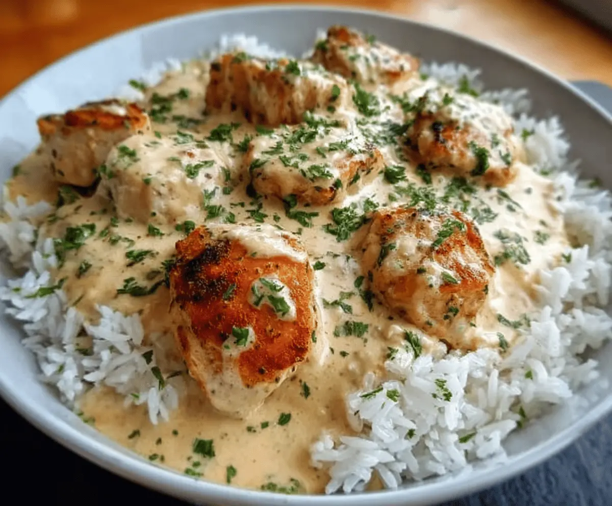 Creamy Smothered Chicken and Rice Recipe