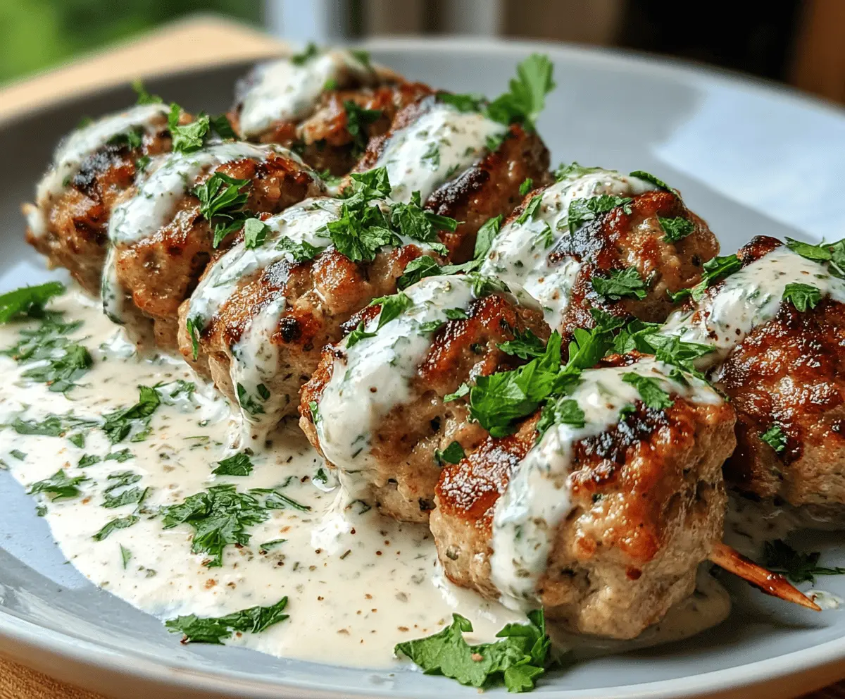 Creamy Garlic Yogurt Chicken Kofta Recipe