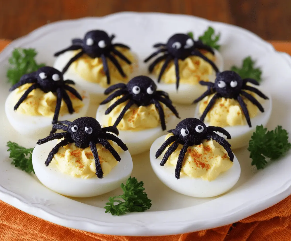 Deviled Egg Spiders
