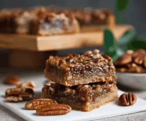 Delicious Maple Pecan Pie Bars with a golden crust and rich pecan filling, perfect for dessert.