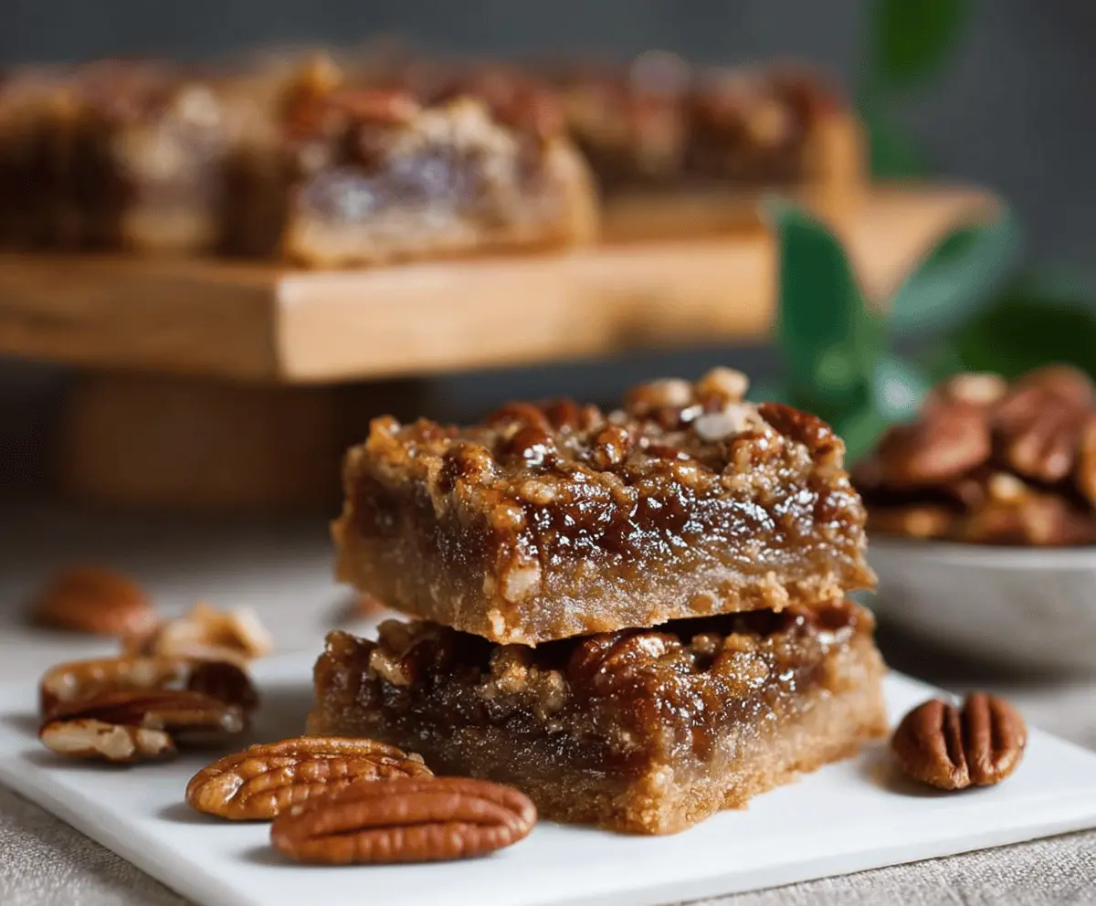 Delicious Maple Pecan Pie Bars with a golden crust and rich pecan filling, perfect for dessert.