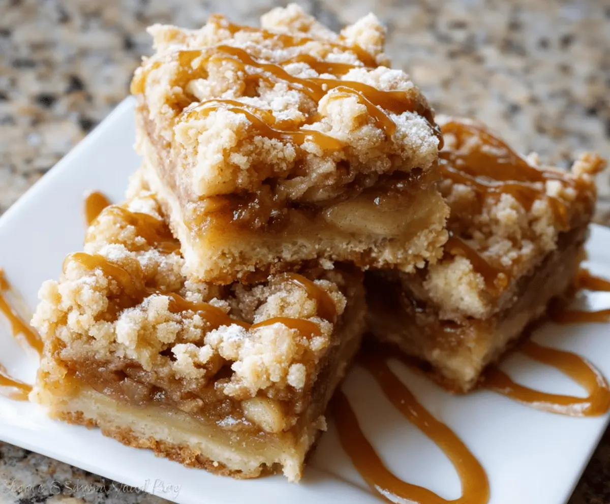 Delicious homemade apple pie bars with a golden crust and juicy apple filling