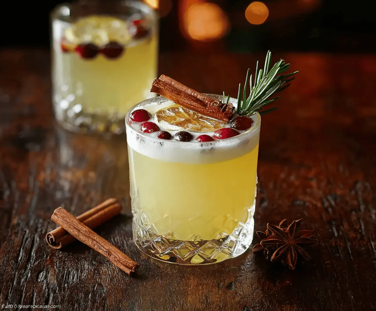 Festive Christmas Spiced Gin Punch served in a glass with cinnamon sticks and orange slices.