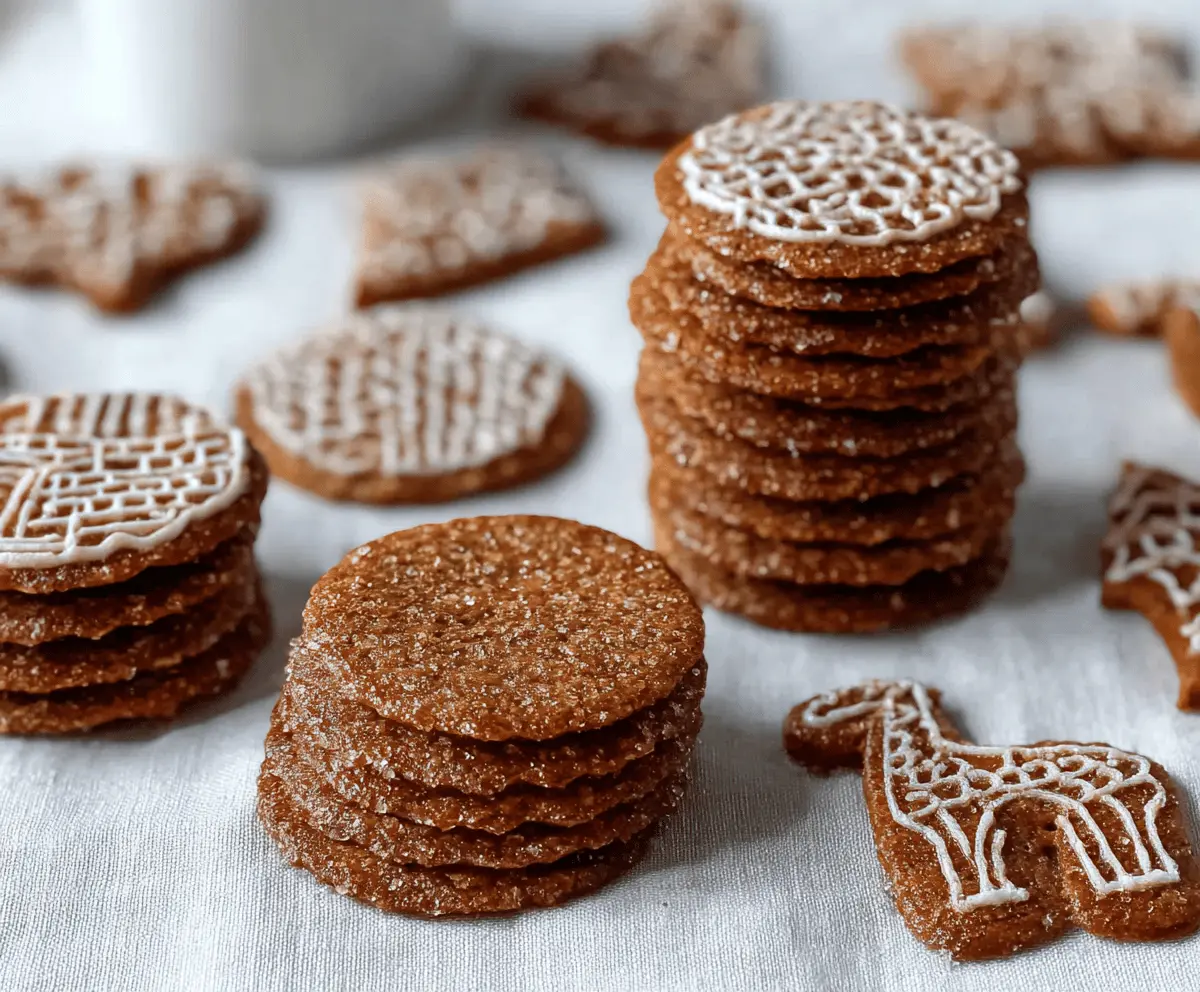Delicious Swedish gingerbread cookies decorated with icing, perfect for holiday baking.