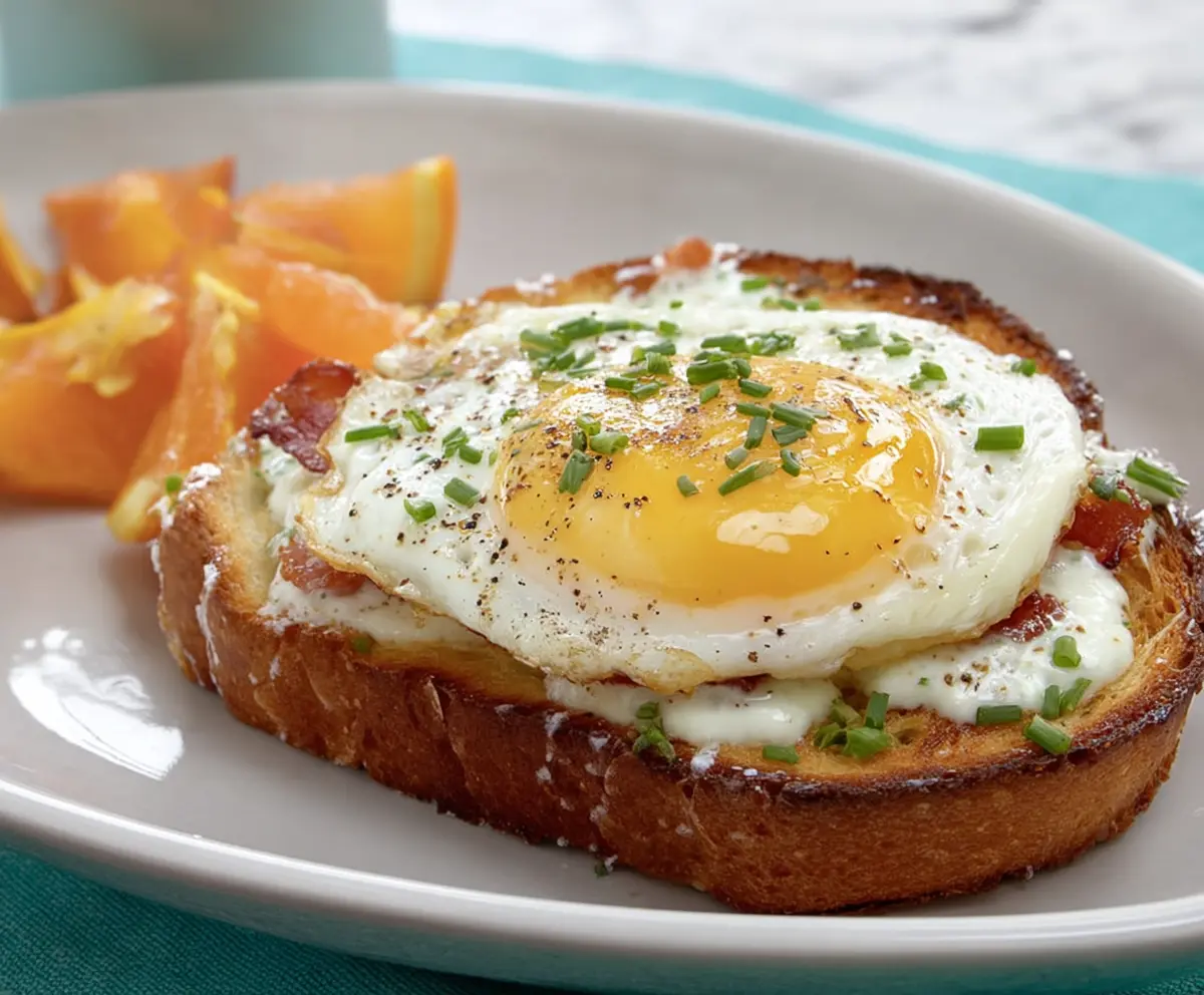 Delicious Cottage Cheese Egg Toast served on a plate, featuring fluffy toast topped with melted cheese and scrambled eggs.