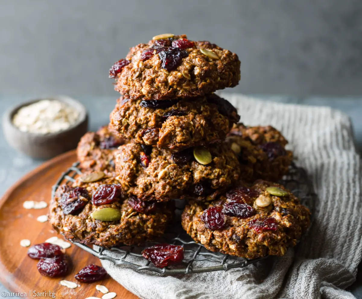 Healthy breakfast cookies made with oats, bananas, and nuts for a nutritious start to your day