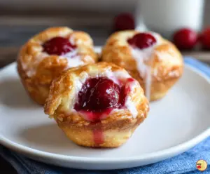 Delicious Cherry Pie Bites with flaky crust and fresh cherry filling, perfect for snacking or dessert.