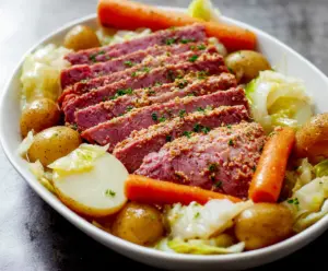 Delicious homemade Instant Pot corned beef with tender cabbage and potatoes