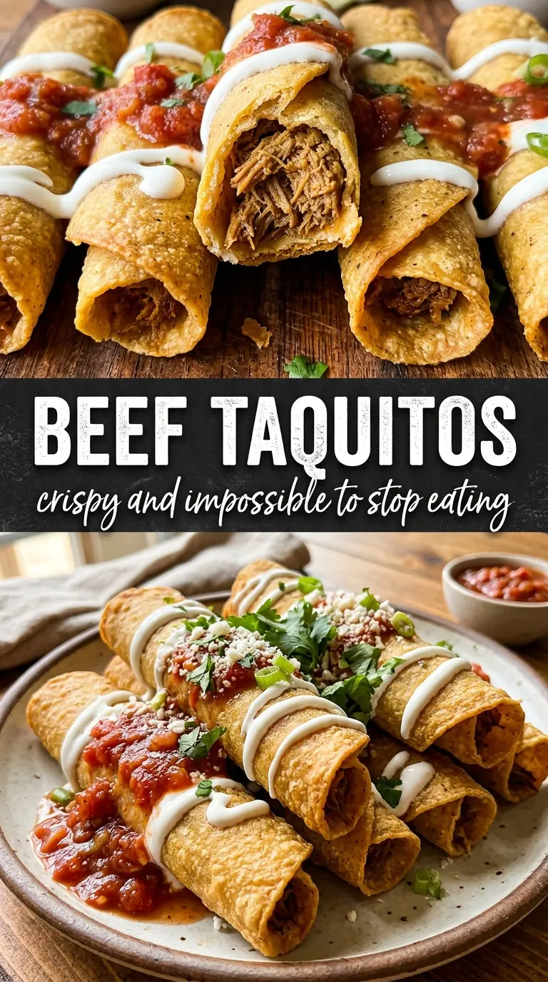 Beef Taquitos crispy beef filling