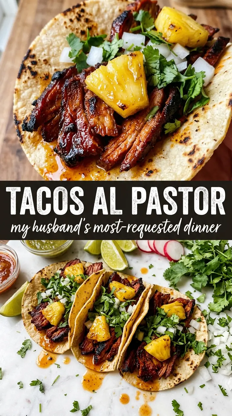 Tacos Al Pastor smoky caramelized pineapple