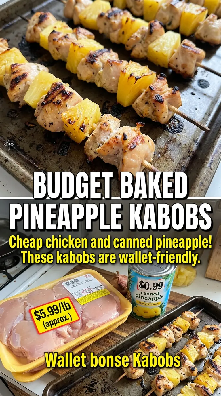 Baked Pineapple Chicken Kabobs caramelized pineapple juicy skewers