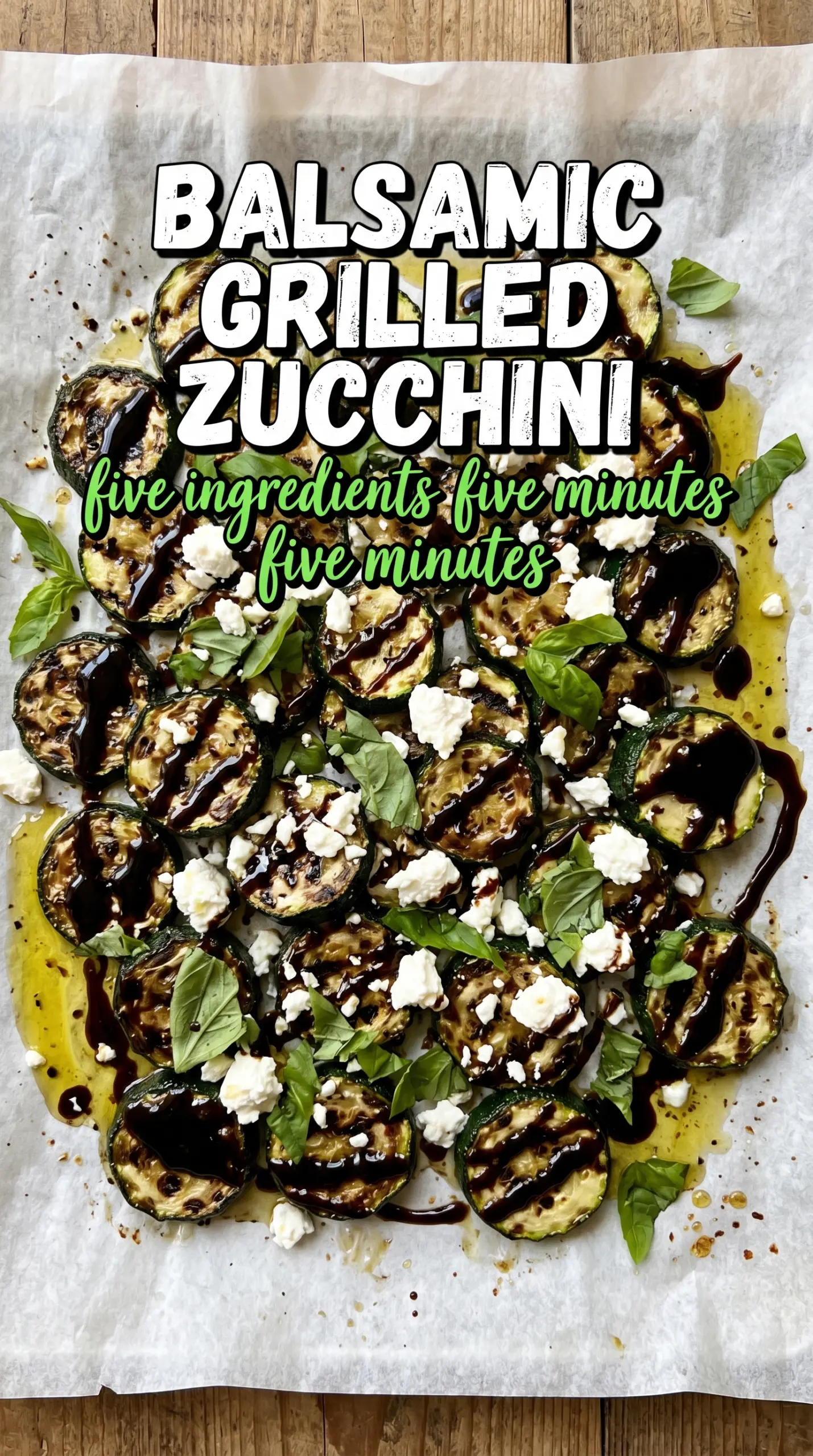 Grilled zucchini slices with toppings