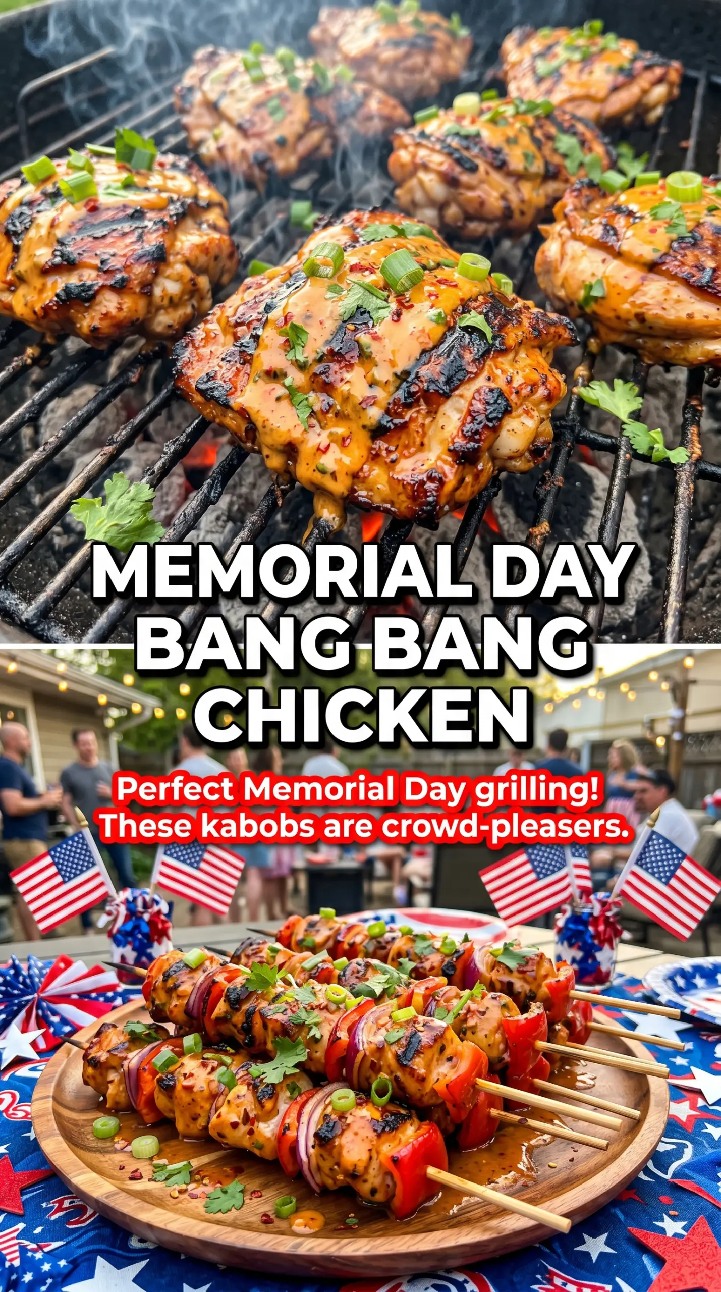 Bang Bang Chicken Kabobs spicy sweet grilled