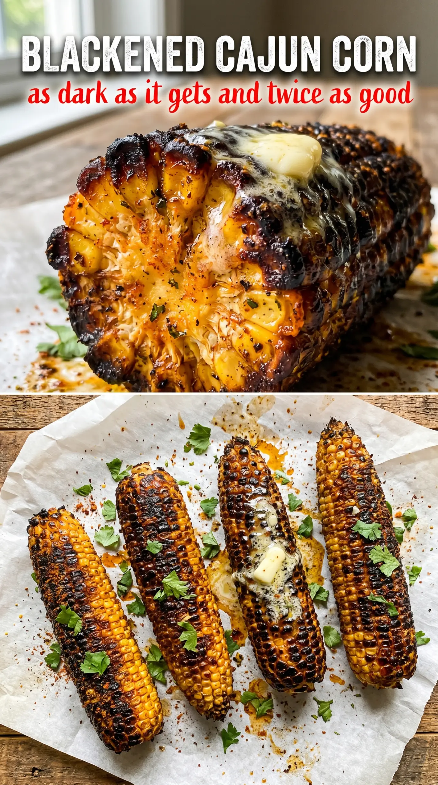 Blackened Corn smoky charred spicy