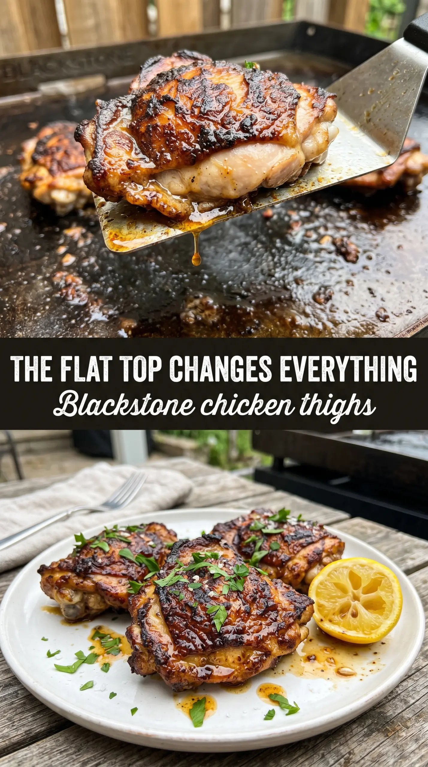Blackstone chicken thighs caramelized garlic butter