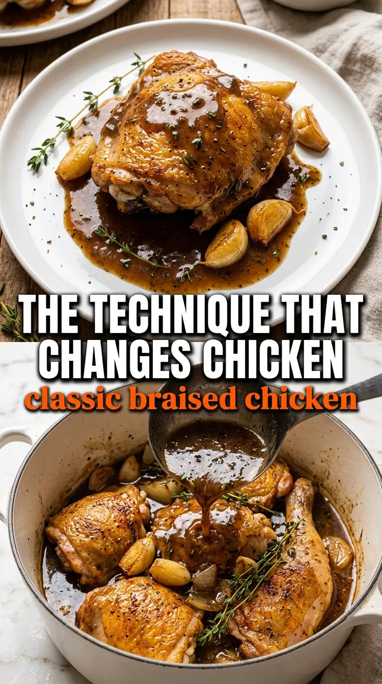 Cooked chicken with sauce