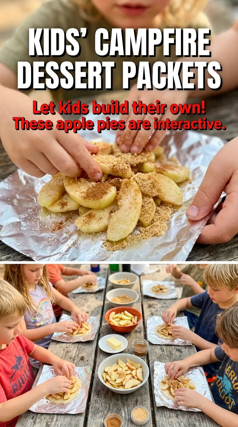 Campfire Apple Pie Packets cinnamon apples graham cracker