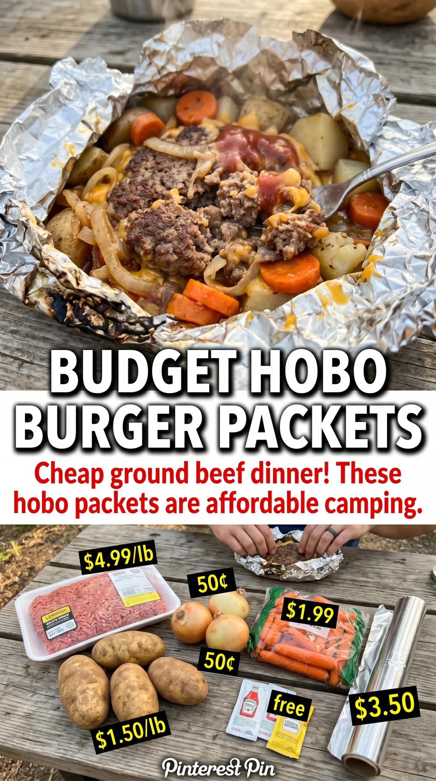 campfire cheeseburger hobo packets smoky cheesy