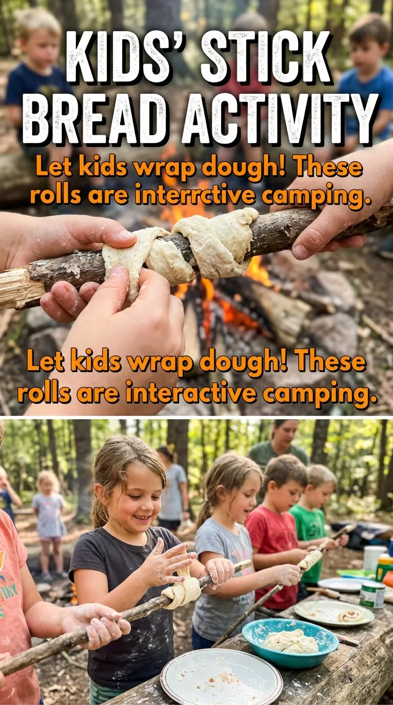 Campfire Cinnamon Rolls on a Stick golden spiral, campfire treat