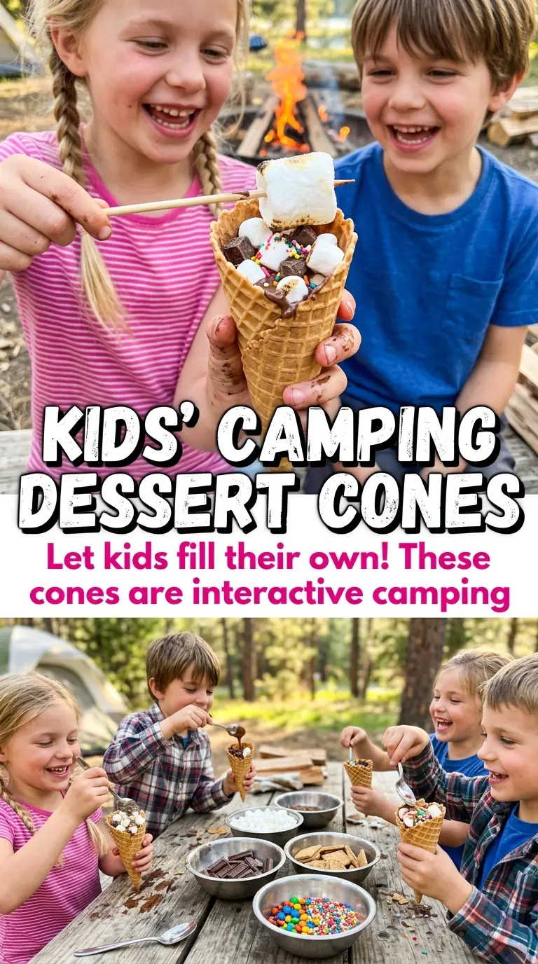 Campfire Cones melted chocolate marshmallow