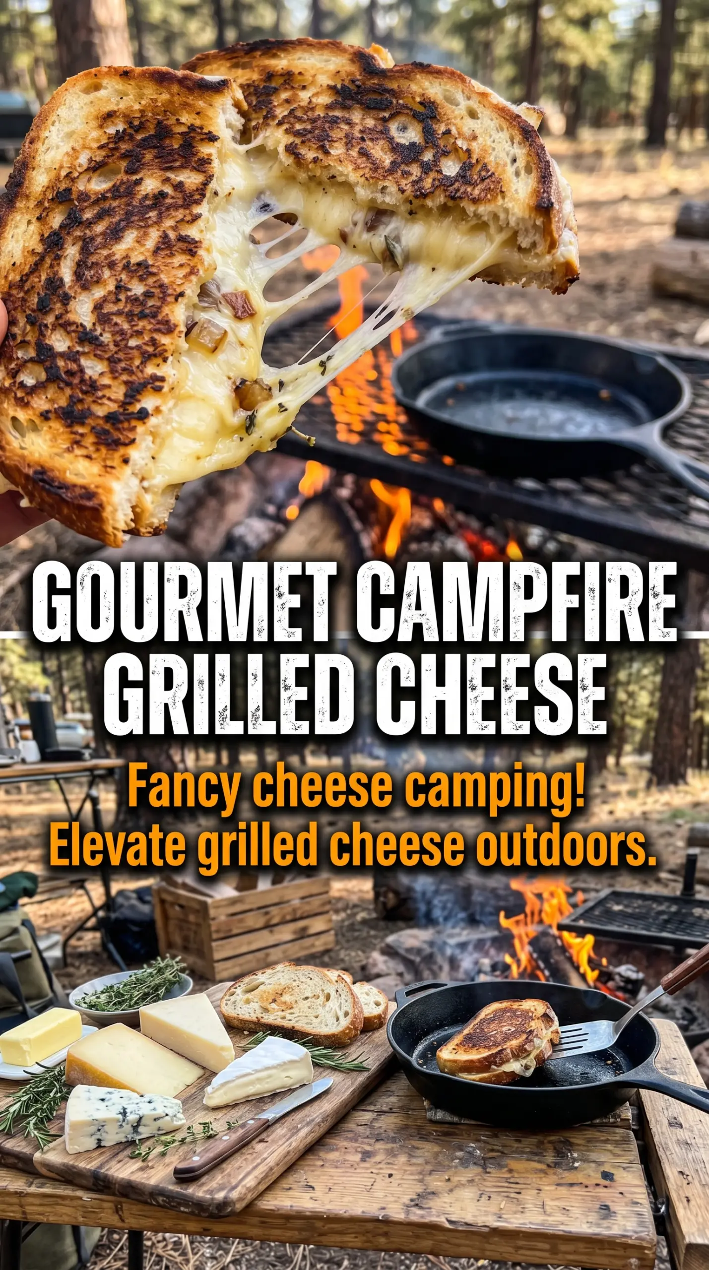 Campfire Grilled Cheese melty crisp