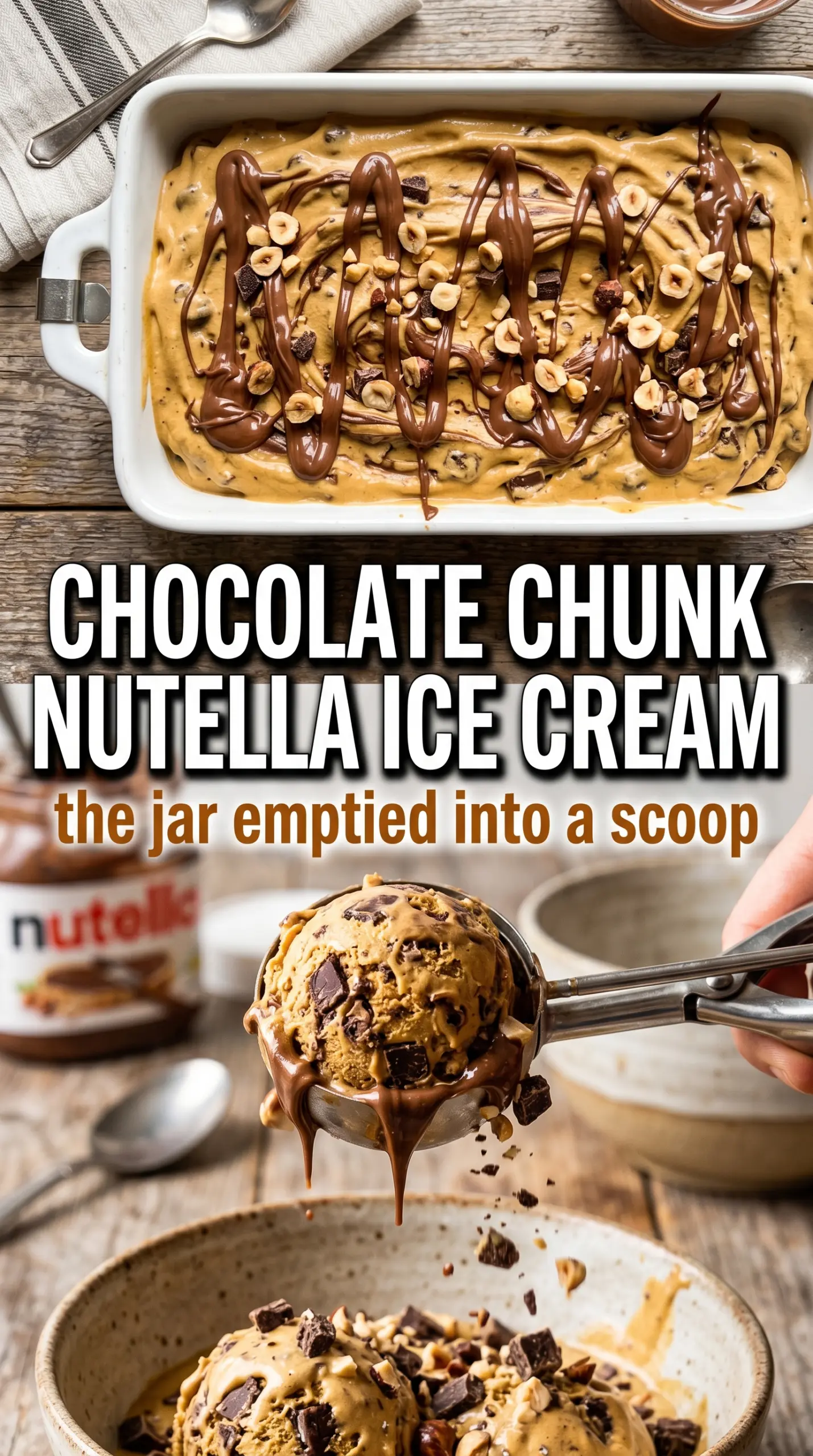 Chocolate Chunk Nutella Ice Cream creamy hazelnut-rich