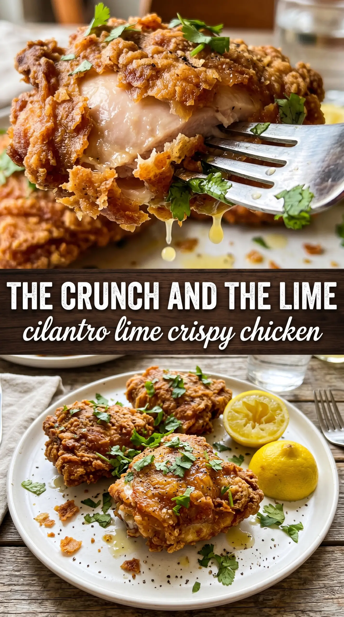 Cilantro Lime Crispy Chicken, crispy skillet, zesty herbs