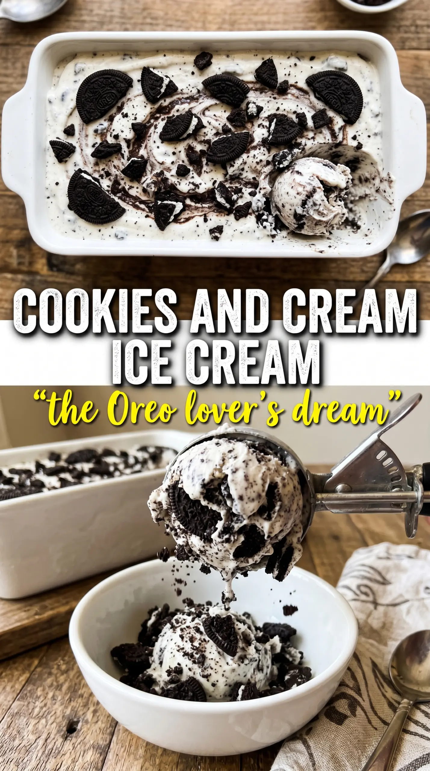 Cookies and Cream Ice Cream creamy Oreo chunks