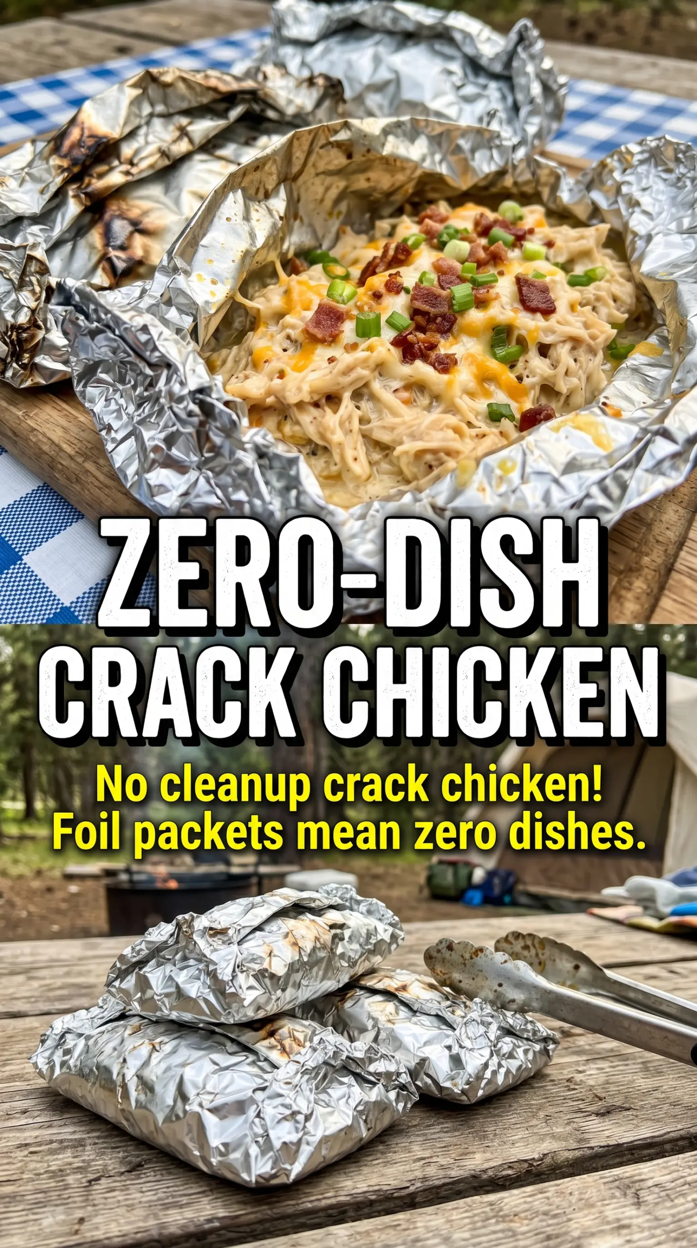 Crack Chicken Foil Packets creamy bacon ranch