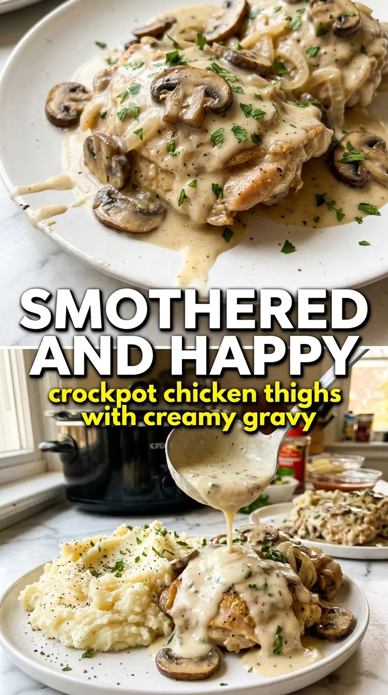 Cooked chicken thighs with sauce
