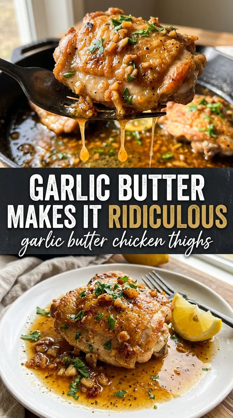 Cooked chicken thighs with sauce