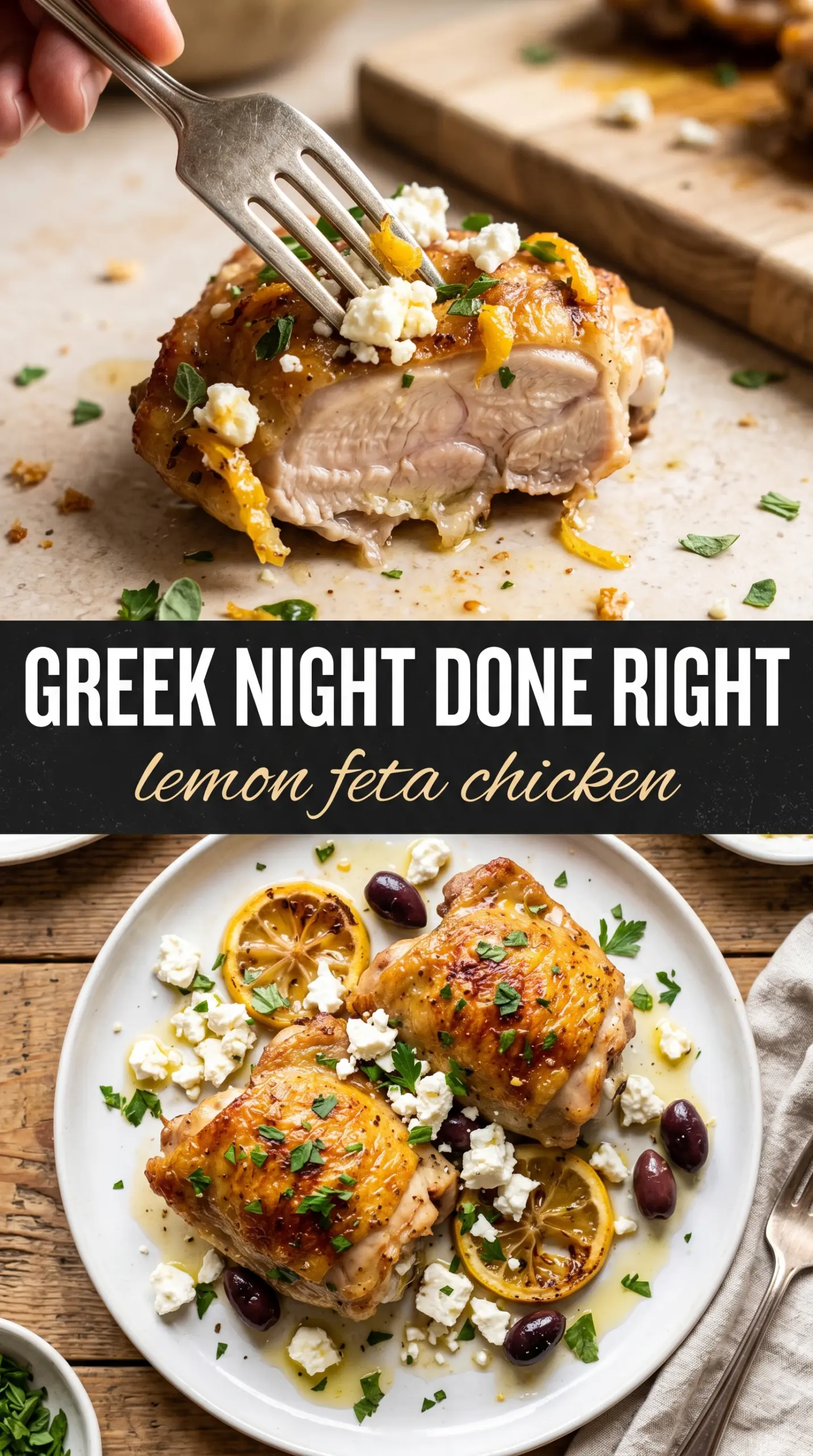 Greek Chicken With Lemon And Feta golden lemony feta chicken